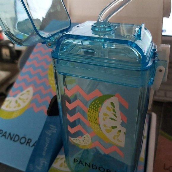 VERY RARE PANDORA *ASIAN EXCLUSIVE* SUMMER BOTTLE WITH BUILT STRAW 280ML - Picture 2 of 12